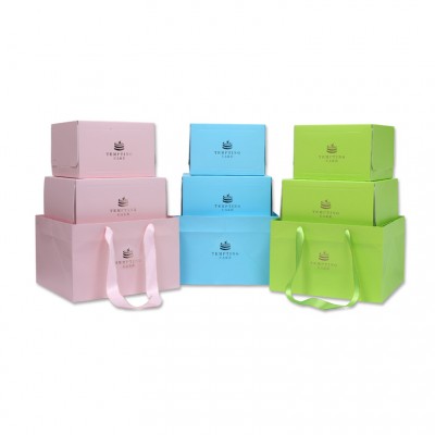 Factory High Quality Customized Paper Cake Box With Handle