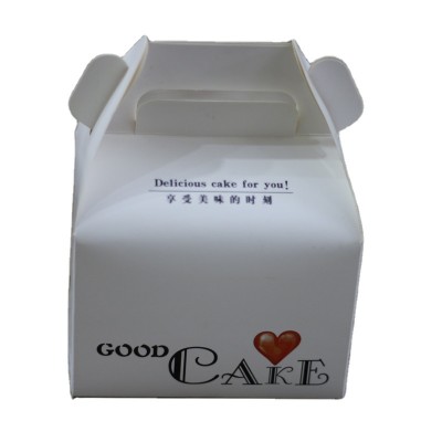 Cake small folding gift box cardboard suitcase gift box with handle