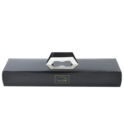 Black food packaging box for gift chocolate macarons cookie&bakery display packaging boxes